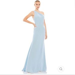 Ieena for Mac Duggal One Shoulder Jersey Mermaid Gown